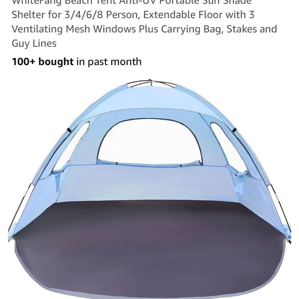 Blue Portable Beach Tent